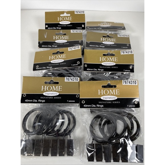 8 Pack Home Inspirations 40-mm Diag Rings 56-pieces - Picture 1 of 4